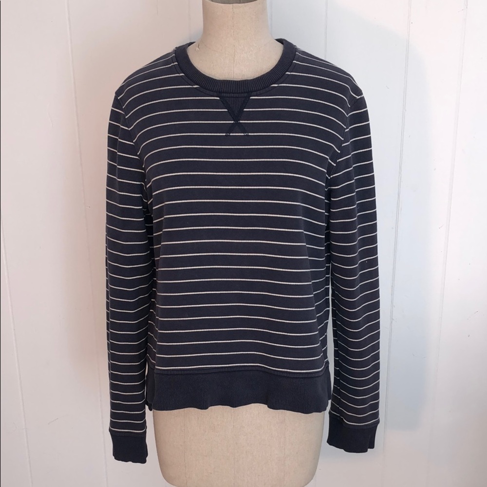 La Ligne Blue and White Striped Sweatshirt